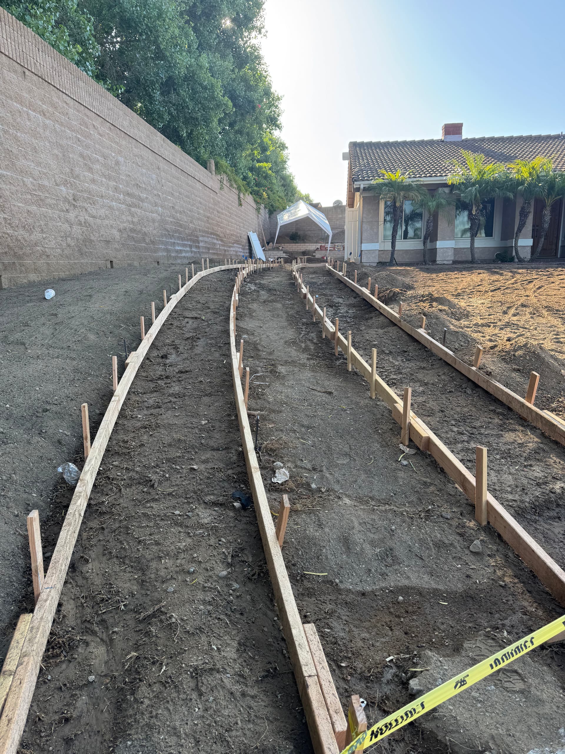 Gallery photos for Concrete Driveway Pour, Fresh Sod and Irrigation Install: Image #1