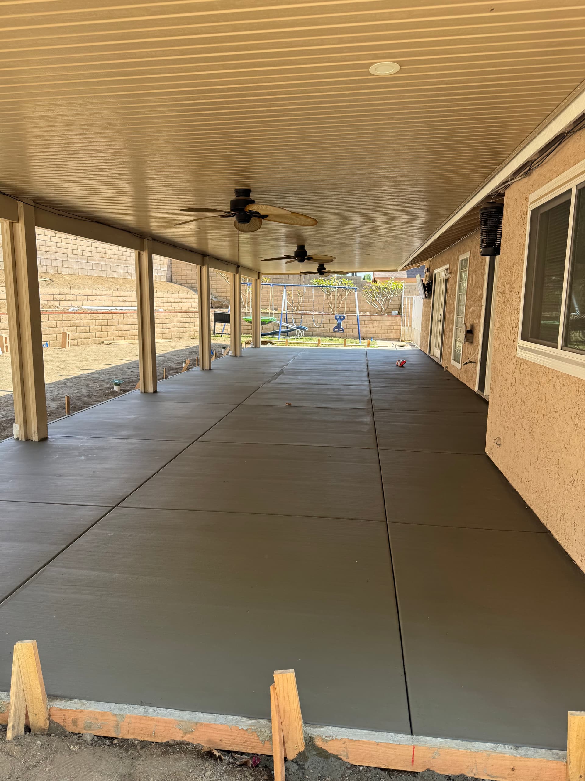 Backyard Patio Redo Fixes Drainage Problem in Chino Hills image