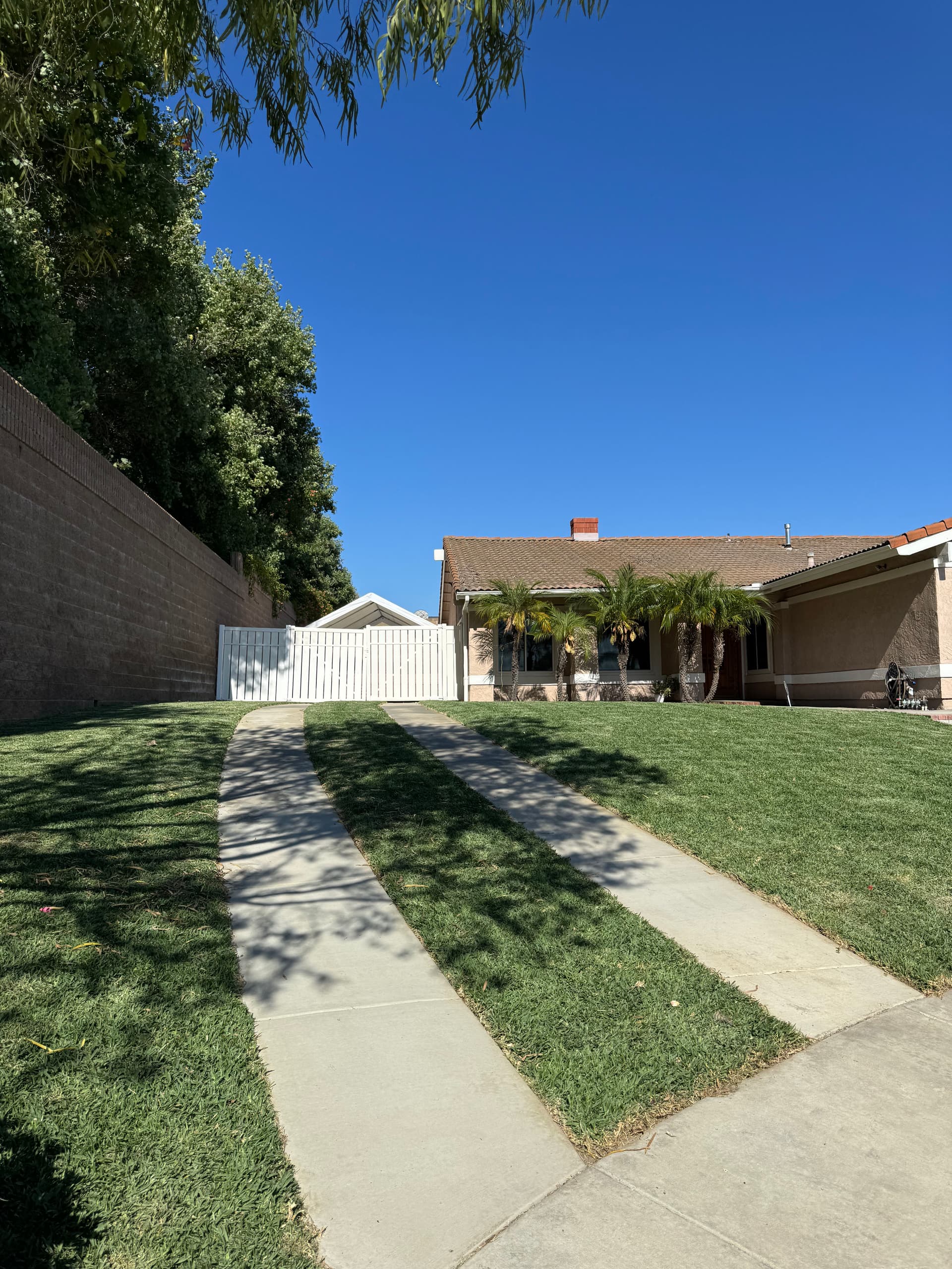 Concrete Driveway Pour, Fresh Sod and Irrigation Install image