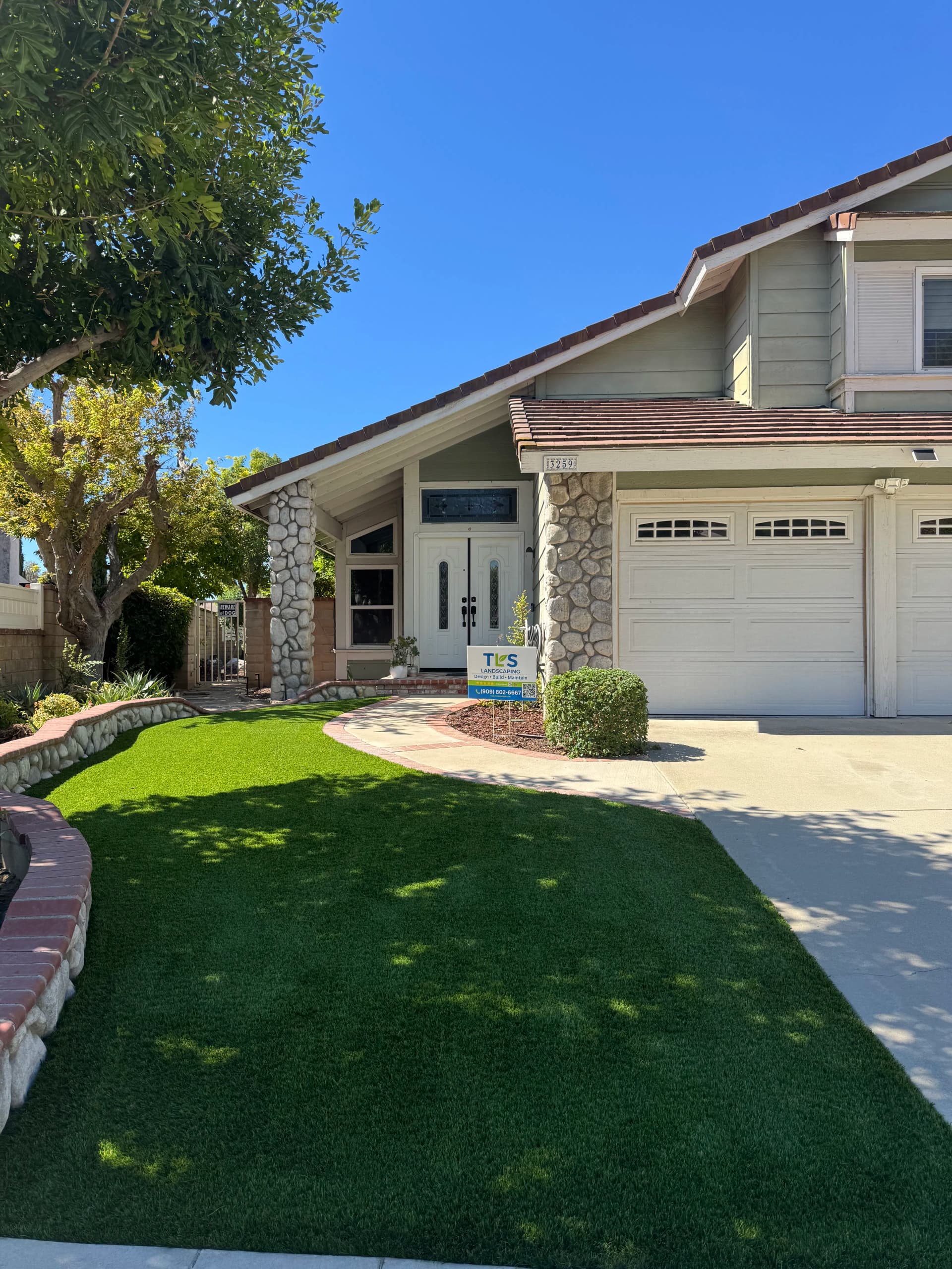 Front Yard Artificial Turf Install That Ditches the Mower for Good image